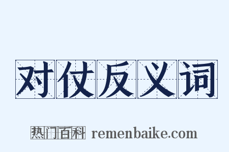 对仗反义词是什么意思的图片